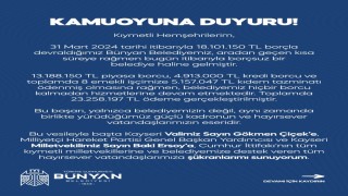Bünyan Belediyesi borçsuz hale geldi