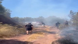 Bursada korkutan orman yangını.