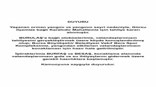 Bursada yangın sebebiyle Karahıdır Mahallesi boşaltılıyor