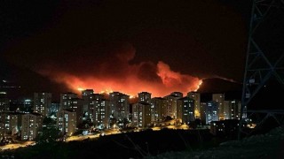Bursadaki orman yangını geceyi gündüze çevirdi... Alevler havadan görüntülendi