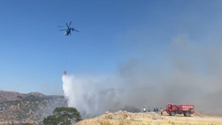 Çanakkalede çıkan orman yangınında tedbiren iki köy boşaltıldı