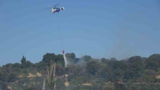 Çanakkalede tarım arazilerinde çıkan yangın kontrol altına alındı