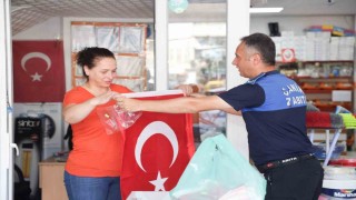 Canik kırmızı-beyaz: Caddeler Türk bayraklarıyla donatıldı
