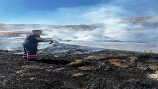 Çankırıda çıkan örtü yangını söndürüldü
