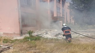 Çankırıda çıkan ot yangını büyümeden söndürüldü