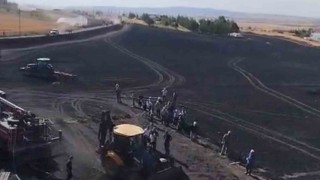 Çankırıda tarlada çıkan yangın büyümeden söndürüldü