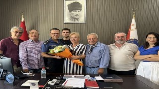 Çeşmeli gazetecilerden Emniyet Müdürü Kenara ziyaret