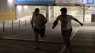 Çocukların otopark görevlisi yaşlı adam ile tepki çeken oyunu