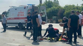 D-100de hafif ticari araç ile elektrikli bisiklet çarpıştı: 1 yaralı
