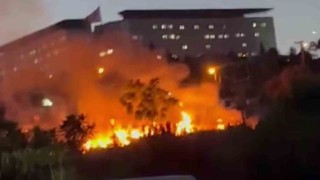 Darıca Millet Bahçesinde çıkan yangın söndürüldü