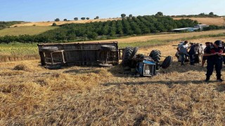 Devrilen traktörün altında kalan kişi hayatını kaybetti