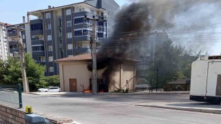 Edirnede trafo binasında yangın paniği