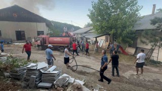 Eğirdirde trafodaki tellere temas eden sincap, 1 depo ile 2 dönümlük araziyi küle çevirdi