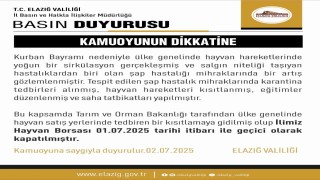 Elazığ Hayvan Borsası, şap tedbirleri kapsamında geçici olarak kapatıldı