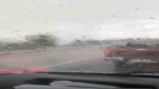 Elazığa kış geri geldi, dolu ve sağanak etkili oldu