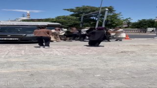 Elazığda kaza sonrası kavga kameralara yansıdı