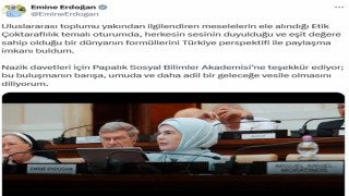 Emine Erdoğandan Kardeşlik Temelli Ekonomi: Etik Çok Taraflılık konferansına ilişkin paylaşım