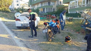 Erdekte motosiklet kazası: 1 yaralı