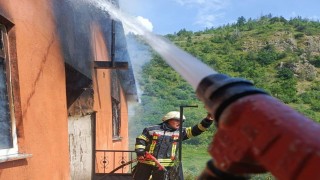 Erzurumda korkutan yangın