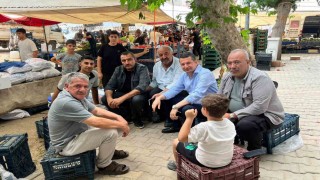 Esnaf Başkan Olgun, pazarcı esnafıyla bir araya geldi
