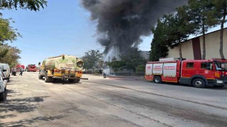 Gaziantepte halı fabrikasında yangın