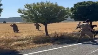 Gaziantepte kaza yapan aracı kaldırmaya giden jandarmaya saldırdılar