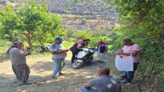 Gazipaşada yangın mağduru üreticilerin hasarı tespit edildi