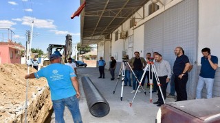 Germencikte yağmur suyu altyapı çalışmaları sürüyor