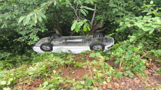 Giresunda otomobil şarampole devrildi: 6 yaralı