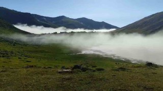 Göldeki yüzen adalar hava durumunu önceden söylüyor