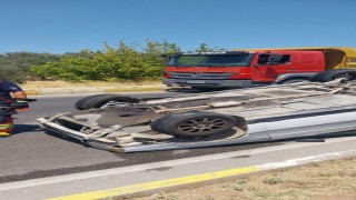 Gömeçte tek taraflı trafik kazası: 1 kişi yaralandı