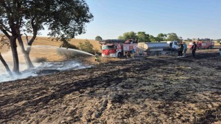 Gönende kırsal alanda çıkan arazi yangını söndürüldü