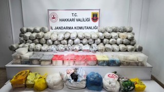 Hakkaride 121 kilo uyuşturucu ele geçirildi