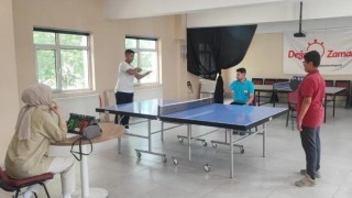 Hamurda masa tenisi turnuvası yapıldı