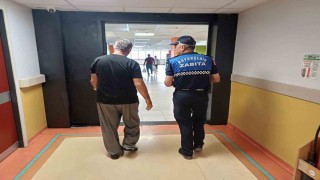 Hastanede yatan hastaya zabıta ekipleri kayıtsız kalmadı