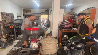 Hatayda motosiklet tamircileri denetlendi