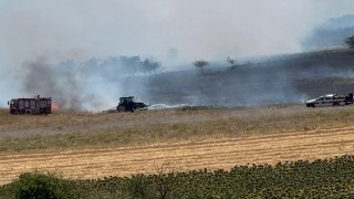 Hayraboludaki anız yangınına müdahale sürüyor