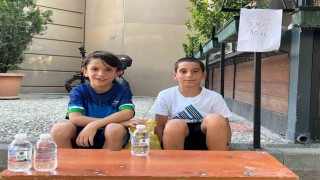 İki arkadaş oyuncak alma hayaliyle su satıyor