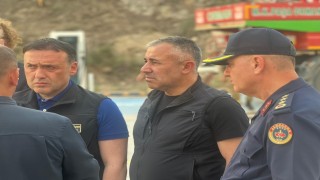 İl Başkanı Yıldırım yangın bölgesinden ayrılmadı