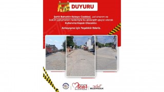 Kadirli’de Şehit Kalaycı Caddesi Trafiğe Kapatıldı