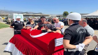 Kalp krizi geçirip hayatını kaybeden polis memuru için tören düzenlendi