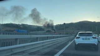 Kamyon alev topuna döndü