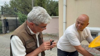Karabükte bitkin halde bulunan ebabil kuşu tedavi altına alındı