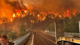 Karabükte orman yangınında korkutan manzaralar