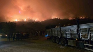 Karabükteki yangın Ankara karayoluna indi