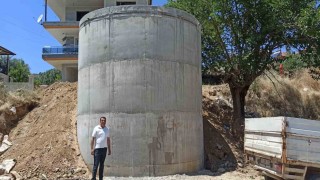 Karacaali Mahallesine 105 tonluk yangın su deposu