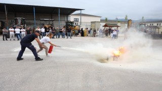 Kartepe Belediyesinde yangın tatbikatı