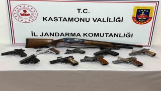 Kastamonuda 10 adet silah ele geçirildi: 1 gözaltı
