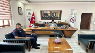 Kaymakam Bahar, yeni jandarma komutanını kabul etti