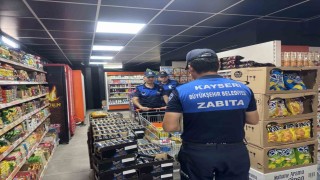 Kayseri Büyükşehir Zabıtadan marketlere sıkı denetim